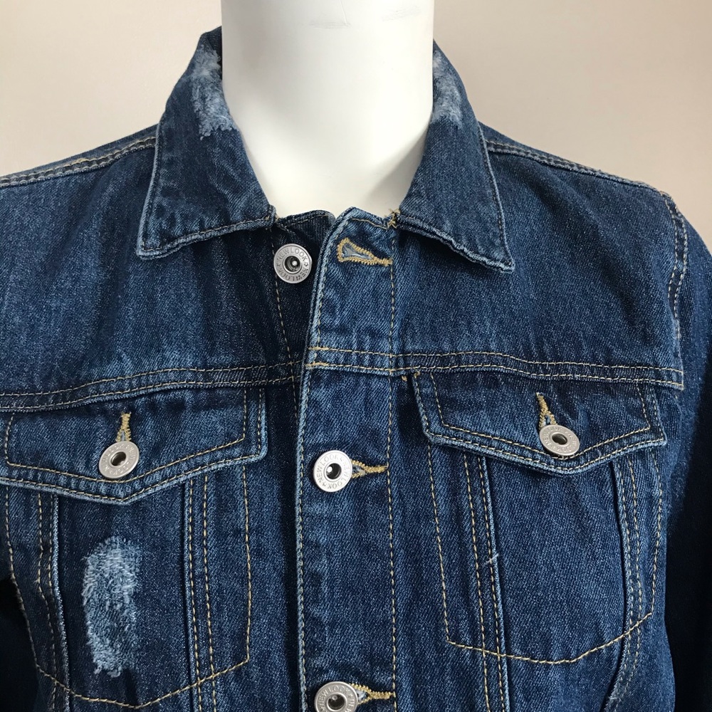 New Look Women’s Navy Blue Denim Jacket - Picture 4 of 8